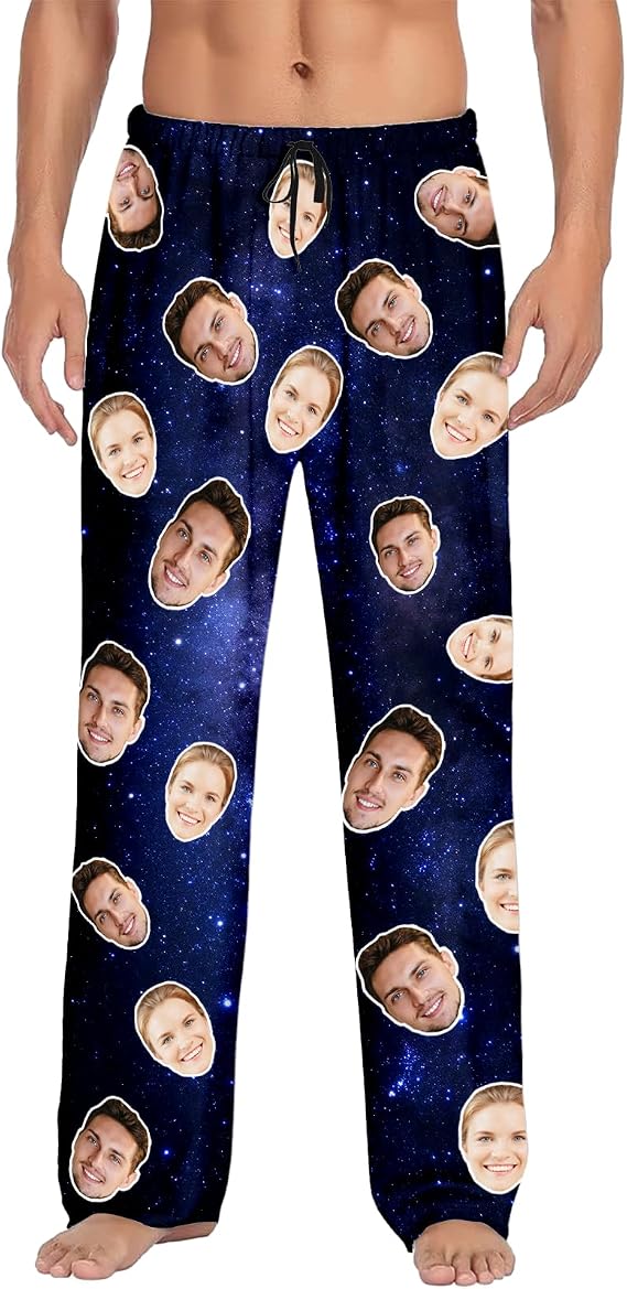 Personalised Pyjamas Pants For Men Custom Pajama Pants Pajama Bottoms Sleepwear Funny Pj Pants With Photo Picture Face