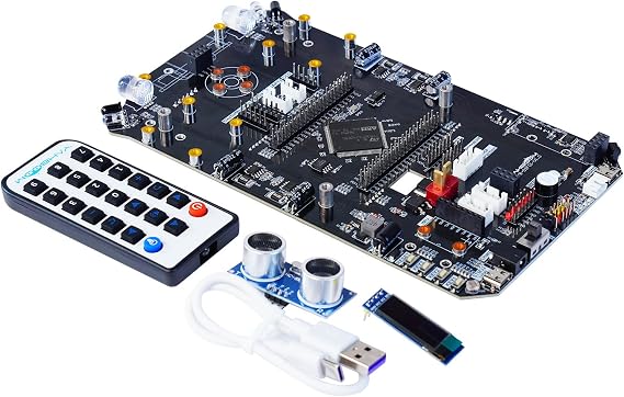 Yahboom STM32 Smart Car with Multifunctional Development 2in1 STM32F103ZET6 DIY Programming Electronics Project Ranging, Following, Line Patrol (Expansion Board)