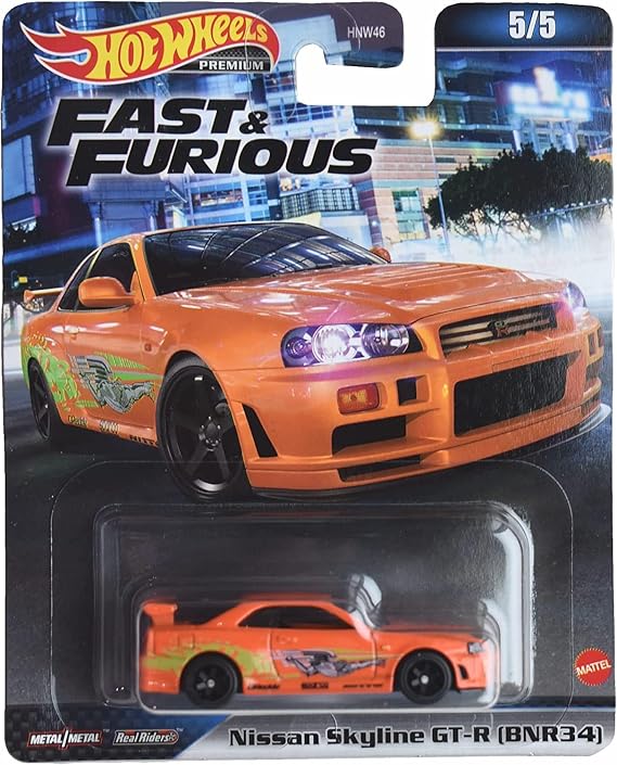 Hot Wheels Nissan Skyline GT R, Fast & Furious 5/5 [Orange]