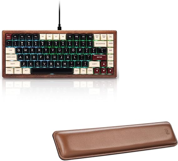 GLENCREAG WK84 Keyboard with Wrist Rest Bundle