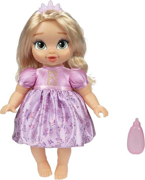 Disney Princess Rapunzel Baby Doll with Baby Bottle & Tiara