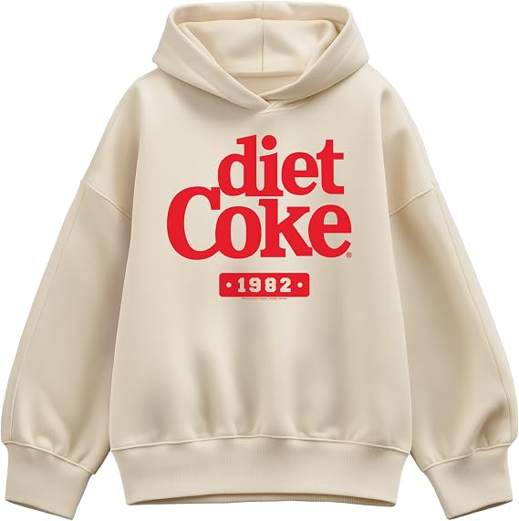 Coca-Cola - Diet Coke 1982 - Ladies Oversized Fleece Hoodie Sweatshirt