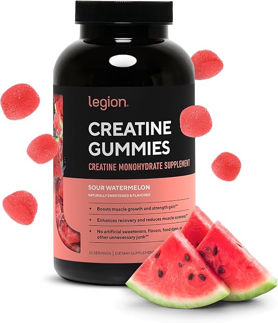 LEGION Creatine Gummies for Men & Women, 5g Monohydrate, Watermelon