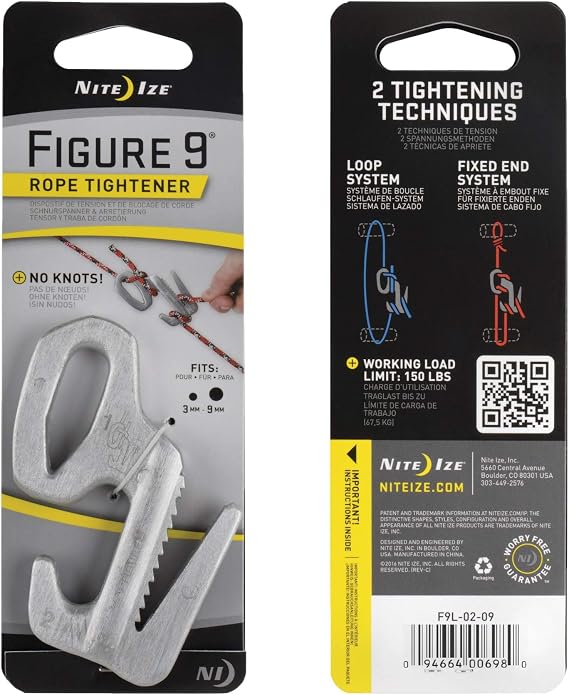 Rope Tightener, 3-1/2 in., Aluminum, Silver