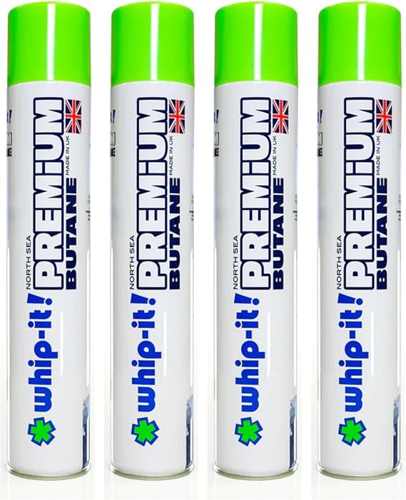 Whip-It! Premium Butane Can 420ml (4 Pack), Virtually Zero Impurities, in Supply Syndicate Packaging