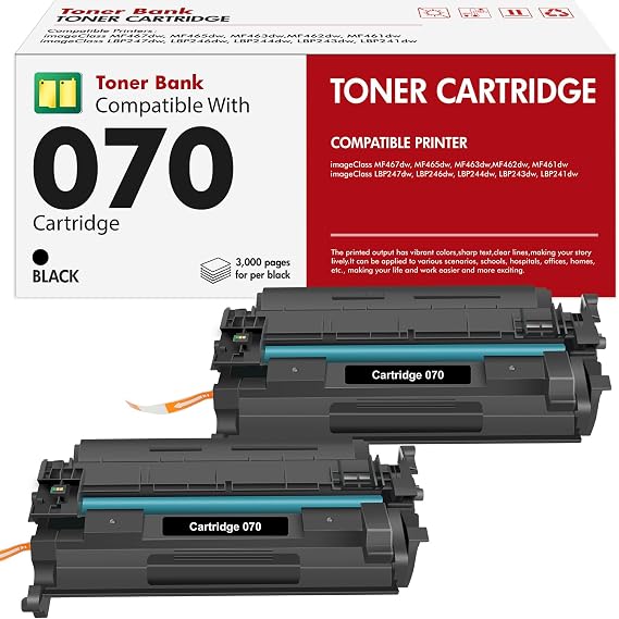 070 Toner Cartridge Black for Canon 070 Toner Cartridge 070H CRG070 CRG-070 | Compatible for Canon 070H ImageCLASS MF465dw MF462DW LBP247dw LBP246dw LBP240 MF462 MF460 LBP247 LBP246 Printer Ink
