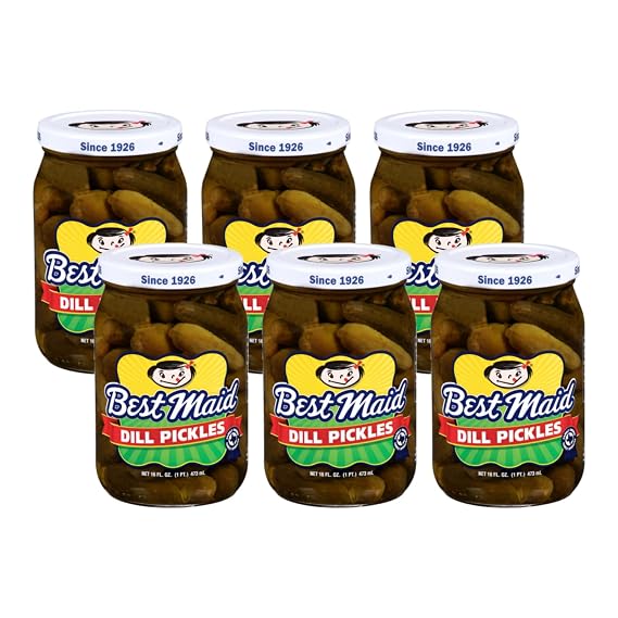 Best Maid Pickles 9-Item Assortment of Dill, Sweet, Bread & Butter, Okra, and Specialty Pickles - 3 or 6 Packs (6 Pack, Whole Dill Pickles)