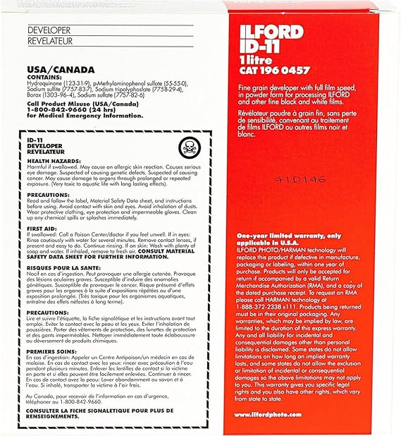 Ilford ID-11 Film 1L Developer Powder for Black White Film
