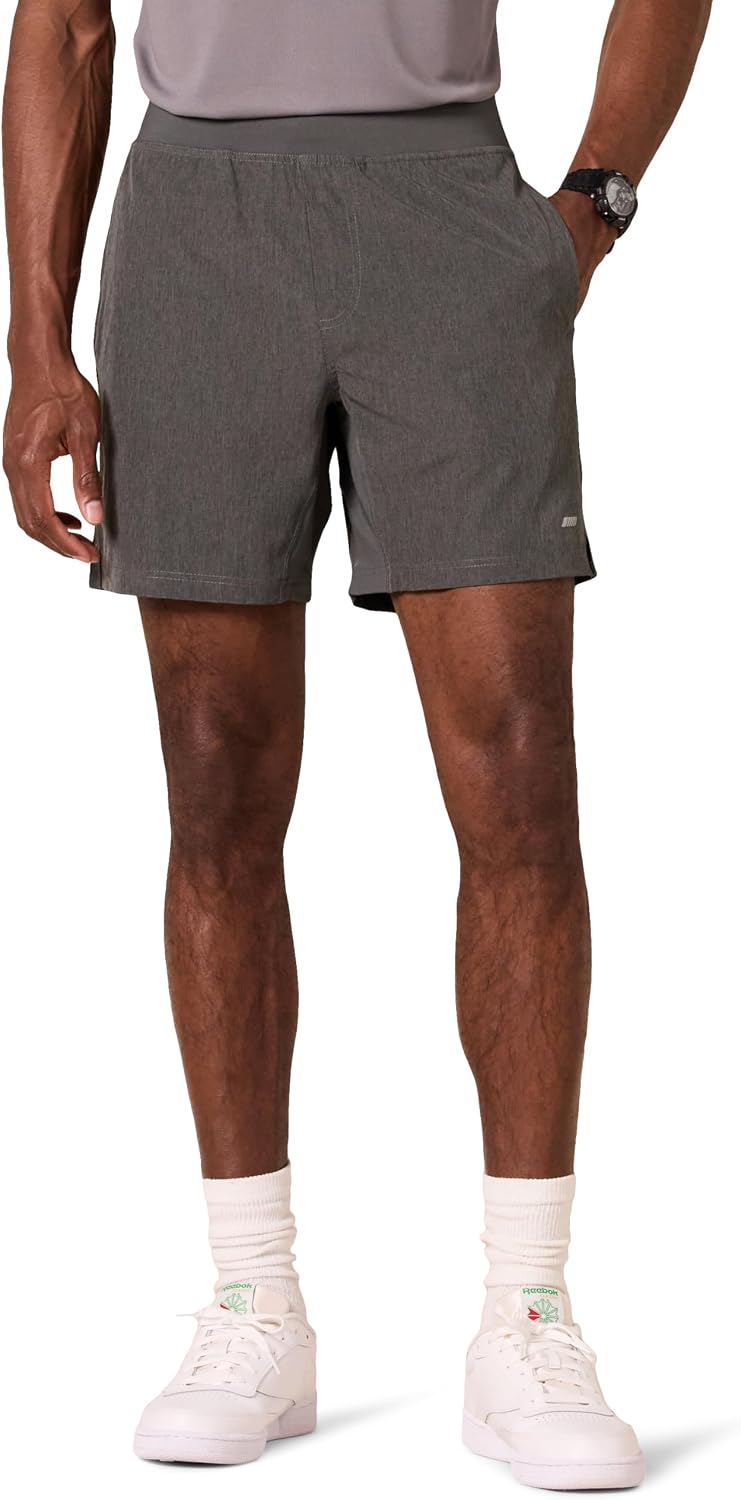 Amazon Essentials Men's Athletic Performance Stretch Woven Running Workout 7” 18cm Training Short