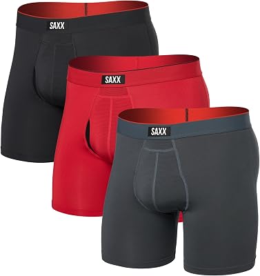 Underwear Co. Mens Multi-Sport Mesh Boxer Brief Fly 3-Pack