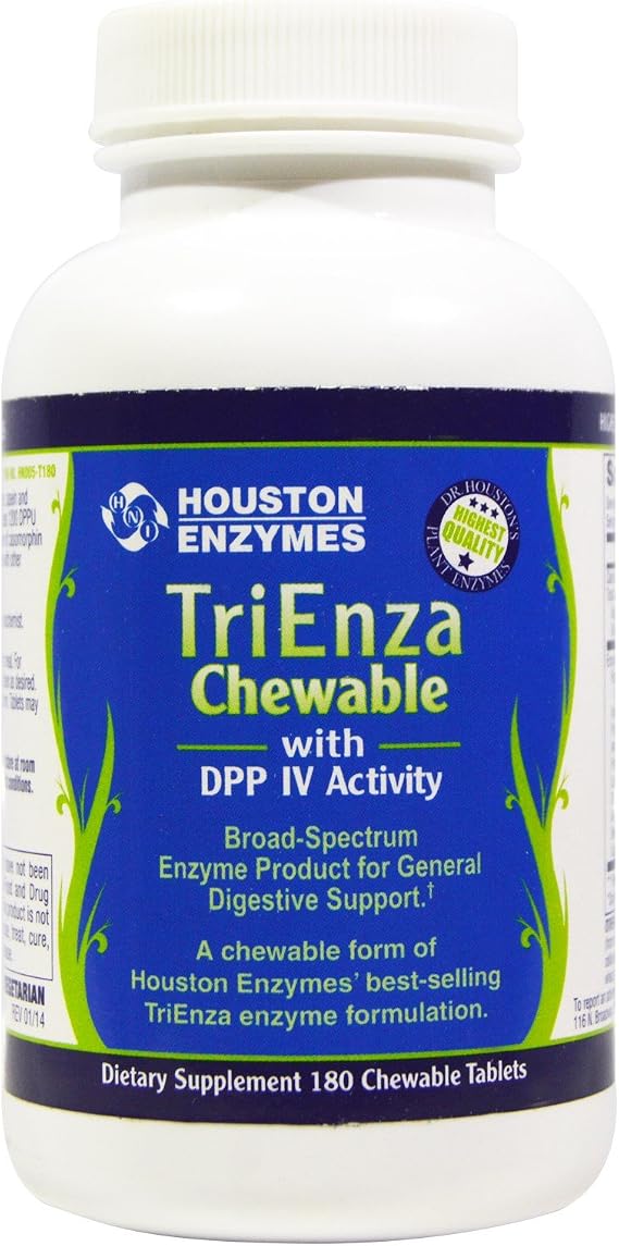 Houston Enzymes TriEnza Chewable, 180 Chewable Tablets