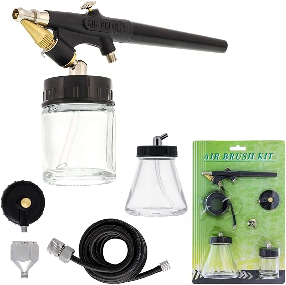 Airbrush Set-Kit-Single Action-Siphon Feed-External Mix-Sunless Tanning
