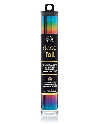 iCraft Deco Foil, 5 Transfer Sheets, 6 x 12, Rainbow