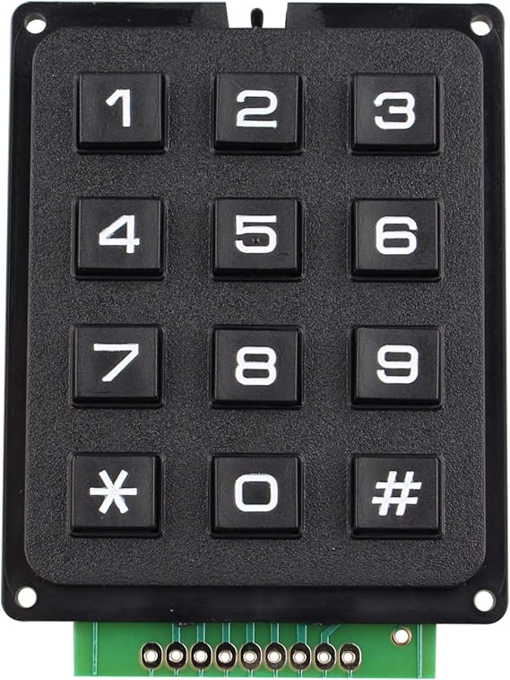 4 x 3 Matrix Array 12 Switch Keypad Keyboard Module 12 Key MCU Membrane Switch Keypad Compatible with Arduino
