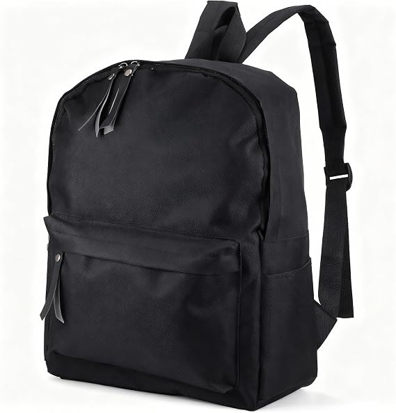 Unisex Black Backpack, Waterproof Backpack for Men and Women, Lightweight Backpack for University Institute, Multifunctional Small Backpacks for Gym Work Travel (1pcs)