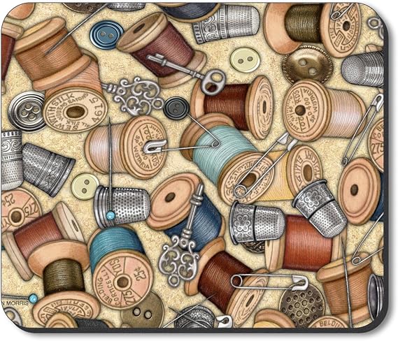 Art Plates Mouse Pad - Sewing Thread Design - Image by Dan Morris (Made in USA)