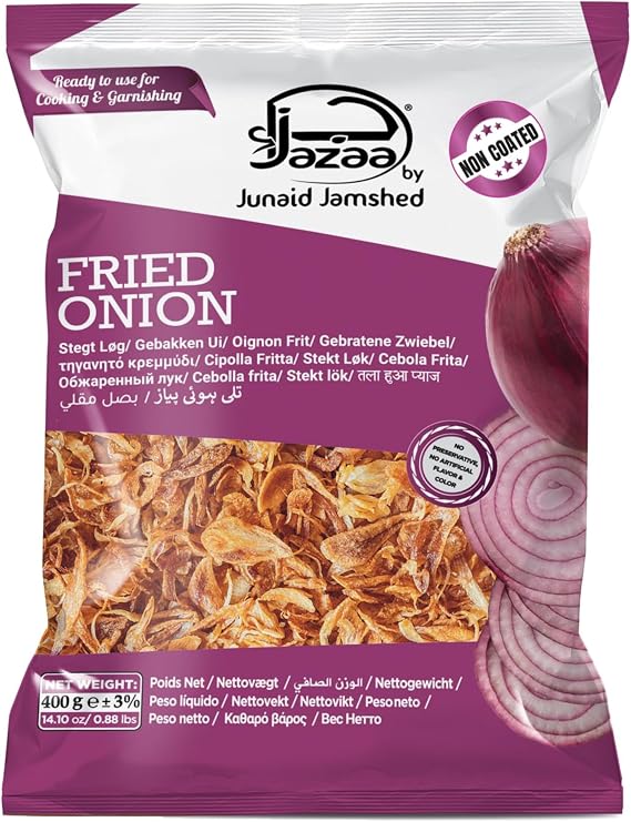 Crispy Fried Onions – Ready to Use | Made with Pure Vegetable Oil | Golden Crispy Onions Topping for Biryani, Curries, Salads & Garnish (Fried Onion 400g)