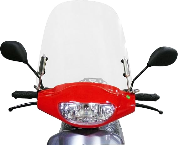 MMG Scooter Windshield, 3mm Clear Acrylic, w/ Hardware