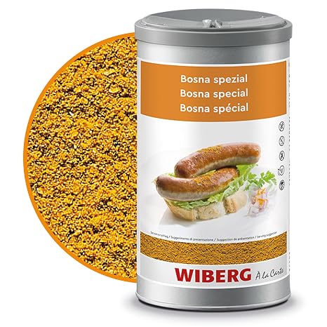 WIBERG Bosna Spezial - Spicy Spice Mix with Curry and Chilli Ideal for Barbecue Sausage Specialities and Stews 480 g