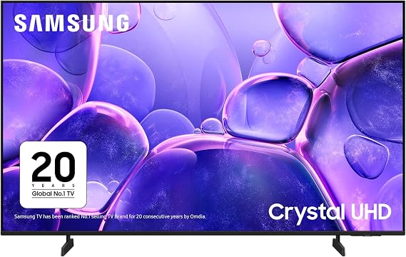 Samsung Smart TV 50'' U8000F Crystal UHD 4K TV, Crystal Processor 4K, Motion Xcelerator, Gaming Hub, Knox Security, Metal Stream Design [2025] [Energy Class G]