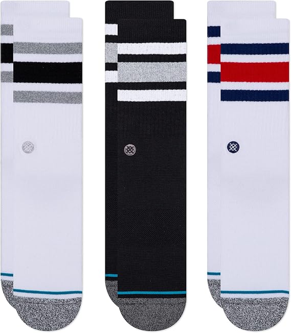 Stance The Boyd Crew Socks 3-Pack, Multicolor, Large