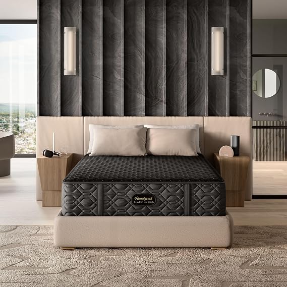 Beautyrest Black Series Three Medium 15" Cal King Hybrid Mattress, Cooling Tech, Contouring Comfort, Individualized Support, CertiPUR-US, 100-Night Sleep Trial,