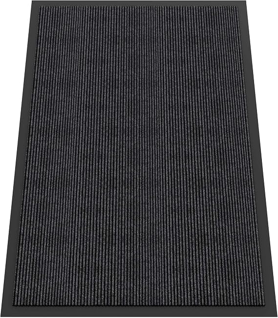 Indoor Outdoor Door Mat, 6' x 4' Doormat for Entryway, Grey