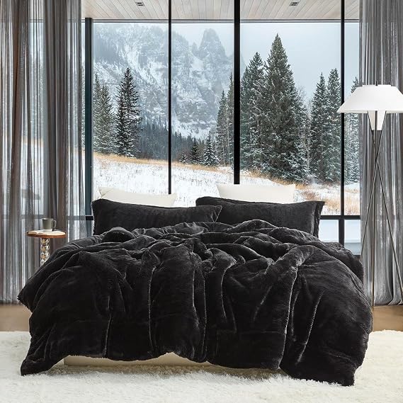 Coma Inducer You Deserve It Oversized Queen Comforter Set - Black