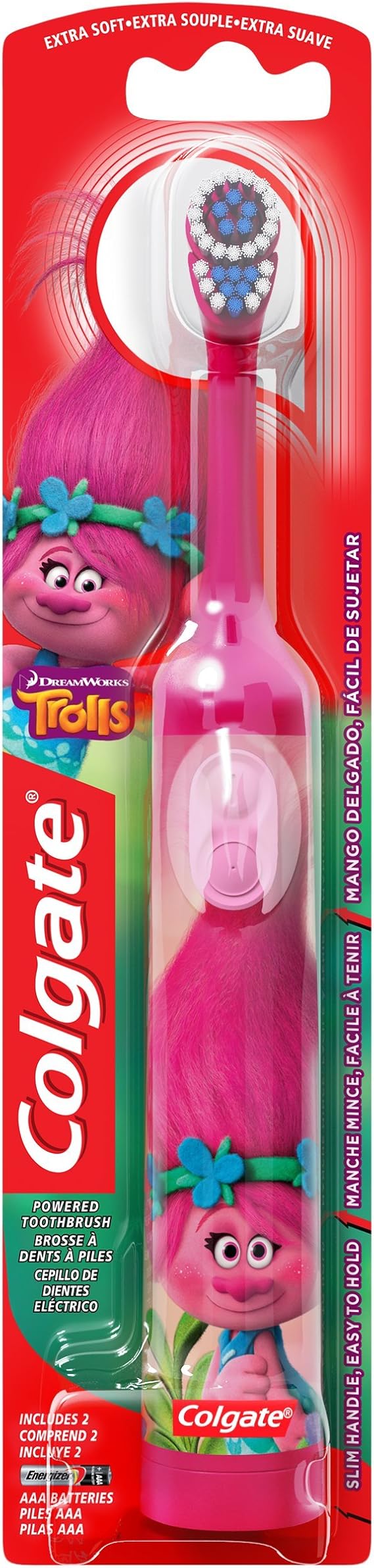 Colgate Kids Powered Toothbrush, Trolls, Extra Soft