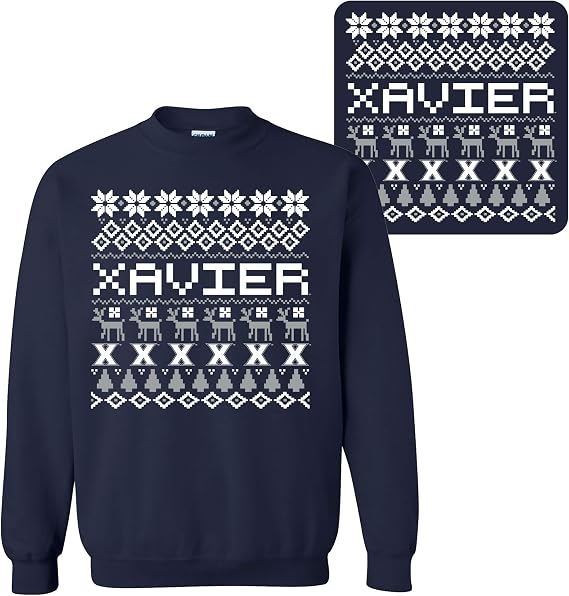 NCAA Holiday Ugly Sweater, Team Color Crewneck, College, University