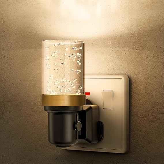 LOHAS-LED Night Light,Acrylic Plug-in Wall Light with Dusk-to-Dawn Sensor