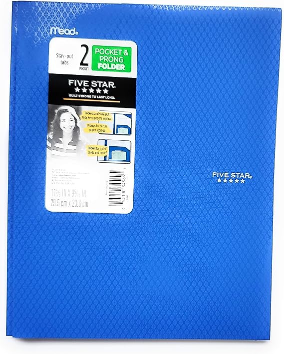 Five Star 2 Pocket & Prong Folder