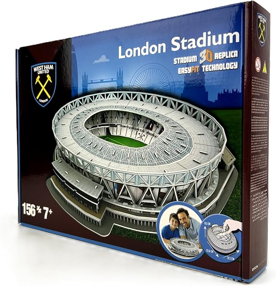 West Ham United's London Stadium 3D Puzzle, Multi Coloured
