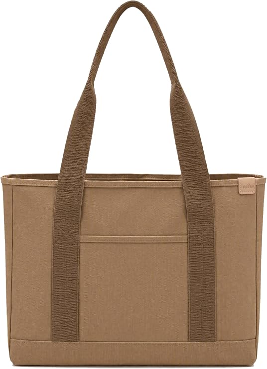 TeeYee 16oz Canvas Tote Bag Casual Multi Pocket Work Bag for Women