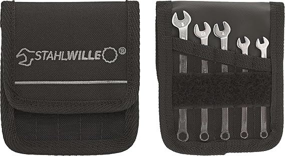 Stahlwille 16/5 Combination Wrench Set, Open-Box, 5 Piece Set, 3.2-5.0mm Range, 96400902, High-Performance Quality, Chrome-Alloy-Steel, Made in Germany