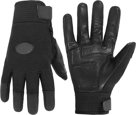 HLDD HANDLANDY Goatskin Leather Work Gloves for Men & Women,Reinforced Durable Horse Riding Gloves,Flexible Working Gloves for Construction,Gardening