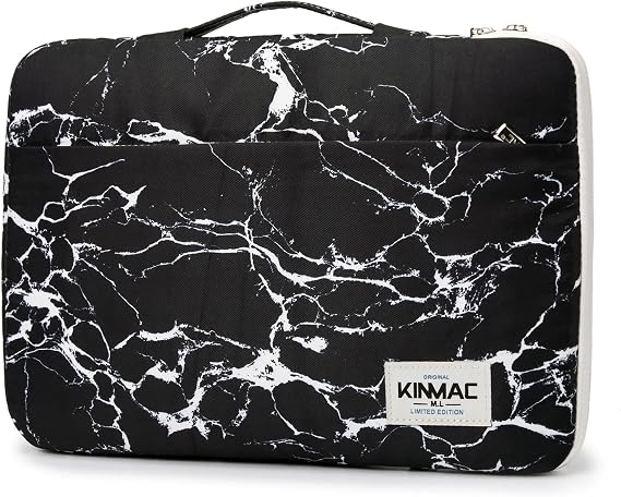Kinmac 360 Protective Laptop Sleeve Case Bag Cover with Handle for MacBook Pro 16 inch,16 inch HP,Lenovo,Dell,ASUS,Acer Ultrabook and Business Laptop (Black Marble)