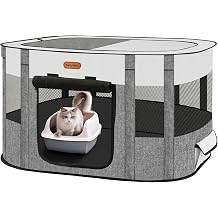Seiyierr Foldable Pet Playpen - Cat & Puppy Playpen, Travel Dog Crate with Carrying Case, Cat Tent Dog Pen for Outdoor Camping Use