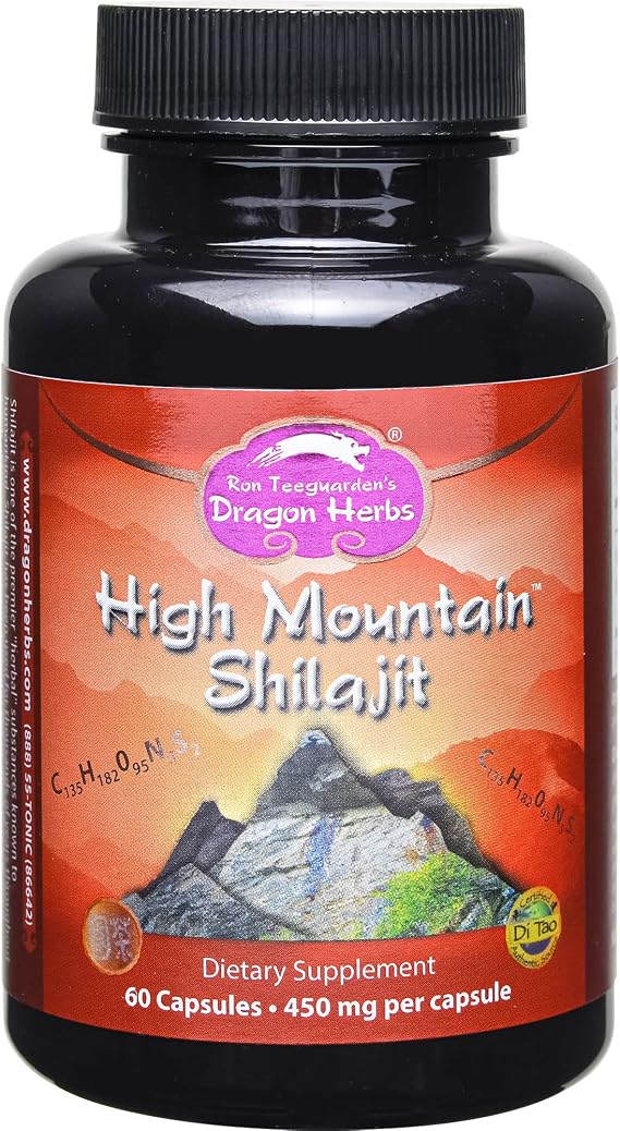 Dragon Herbs High Mountain Shilajit - 450 mg - 60 Capsules