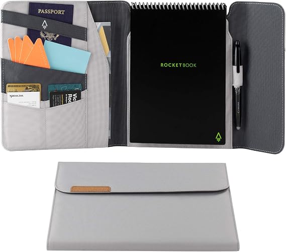 Rocketbook Flip Cover, All-in-One Case, Executive Size 6x8.8, Gray