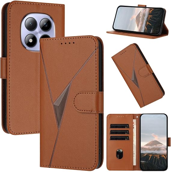 Compatible with Xiaomi Redmi Note 15 Pro 5G Case Notebook Type Redmi Note 15 Pro 5g Case Notebook Type 3D Triangular Pattern Redmi Note 15 Pro Cover Redminote15pro Smartphone Case Stand
