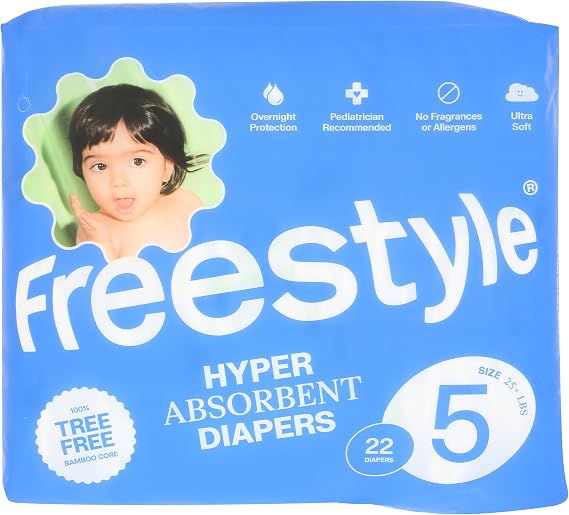 Freestyle Diapers Size 5 Freestyle Diaper, 22 CT