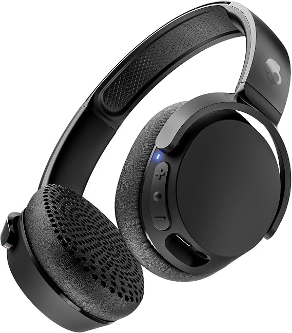 Skullcandy Riff 2 Kulak Üstü Kablosuz Kulaklık, 34 Saat Pil, Mikrofon, iPhone Android ve Bluetooth Cihazlarıyla Çalışır - Siyah