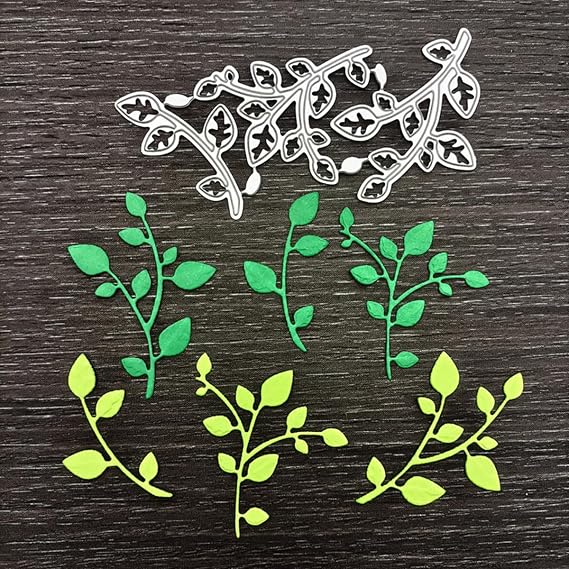Leaf Metal Cutting Dies Stencils Plants Leaves Embossing Metal Die Cuts Template Molds for Card Making Paper Scrapbooking Album Crafts Thanksgiving Christmas Birthday Card Decor