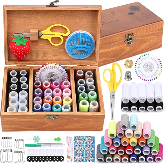 Hand Sewing Kits for Adults Needle and Thread Kit 196 Pcs Travel Sewing Kit
