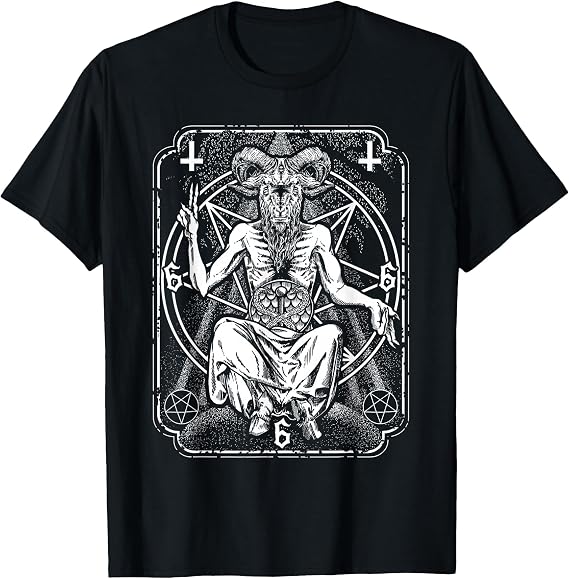 Baphomet Tarot Card Devil Evil Occult T-Shirt