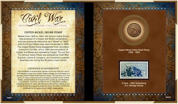 American Coin Treasures Civil War Penny and Stamp Collection