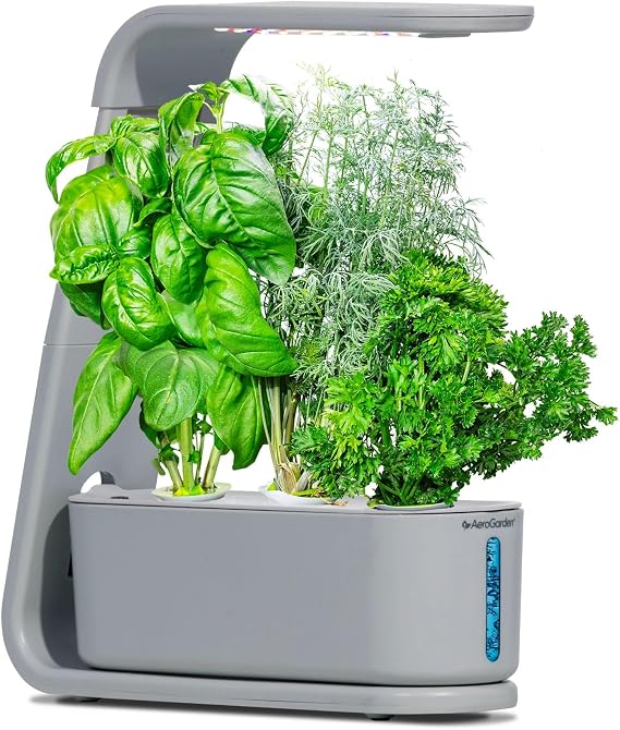 AeroGarden Sprout, Cool Gray | Indoor Garden with LED Grow Light