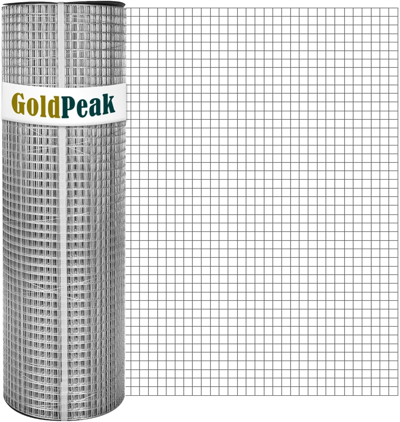 GoldPeak Hardware Cloth 12 inch 48 inches x 100 feet 19-Gauge, Hot-dip Galvanized After Welding, Wire Mesh Roll Chicken Wire Fencing Wire Cloth Gopher Wire Chicken Coop Wire Tree Fence