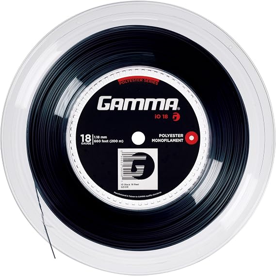 GAMMA Sports iO 18g Tennis String Reel, 660', Black